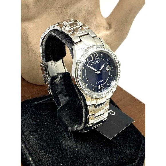 Citizen Womens Watch FE1140-86L Eco Drive Silhouette Blue Dial Silver Steel 29mm - Picture 15 of 15